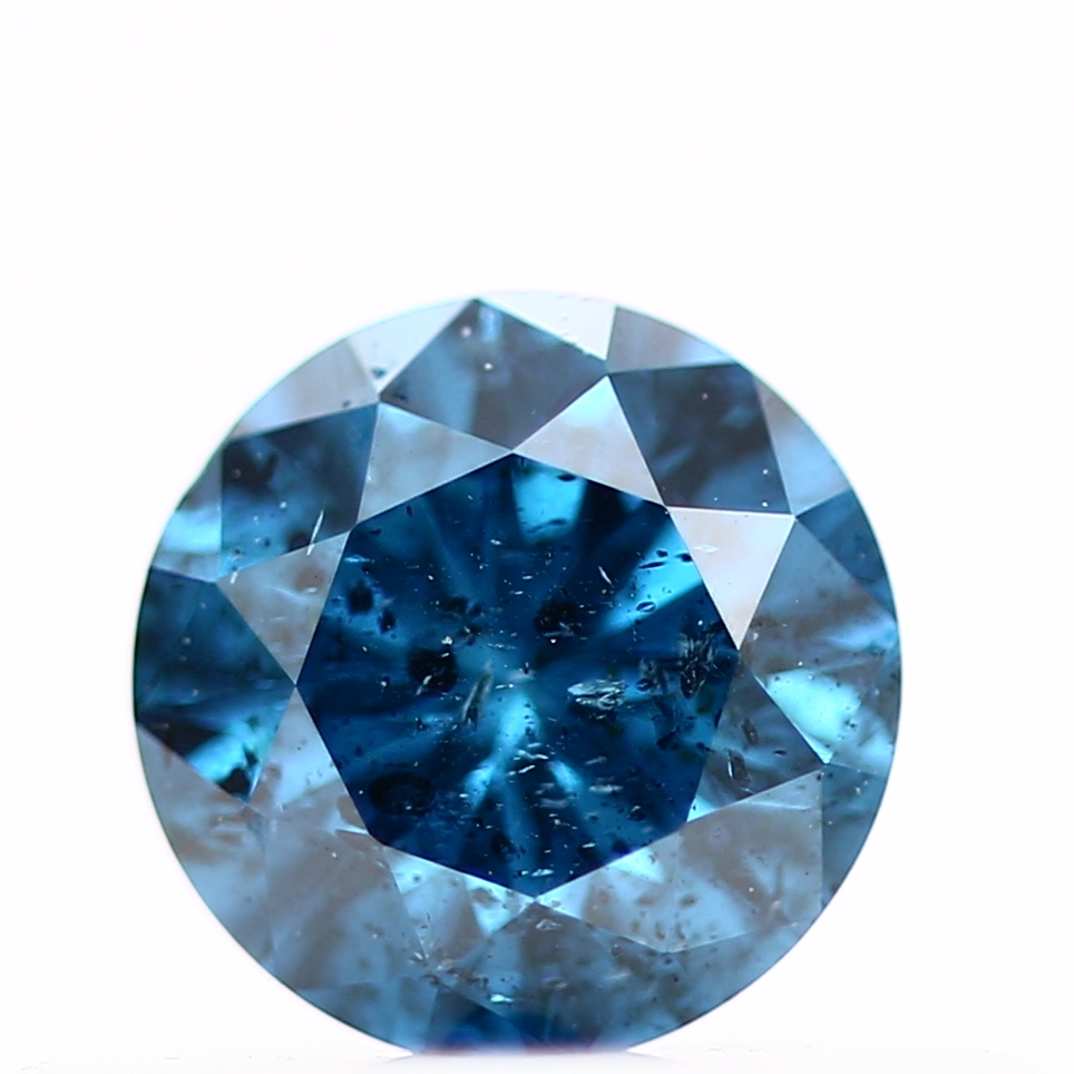 0.27 Carat Round Brilliant Fancy Blue Natural Loose Diamond 